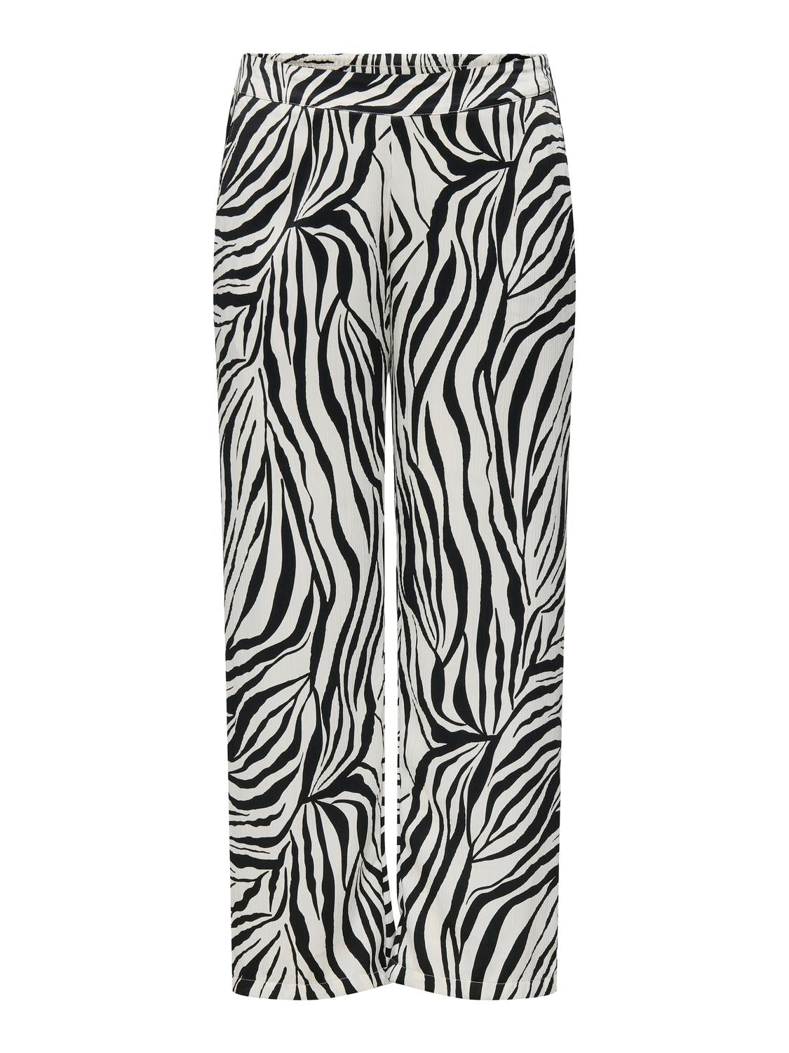 ONLY Carmakoma CARYAVA Straight Pants | Pumice Stone Zebra