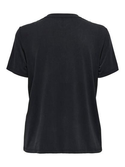 ONLY Carmakoma Black Bisous Top CARFREE S/S ATELIER TOP JRS