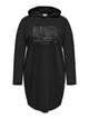 ONLY Carmakoma Black Zebra Short Dress CARMABEL LS HOODIE DRESS SWT JRS