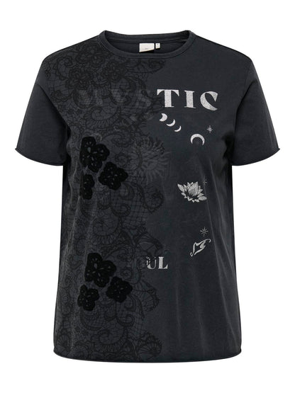 ONLY Carmakoma Phantom Mystic T-Shirt CARMIKO LIFE WASHED SS REG TEE JRS