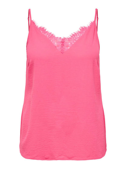 ONLY Carmakoma CARMETTA Lace Singlet | Camellia Rose