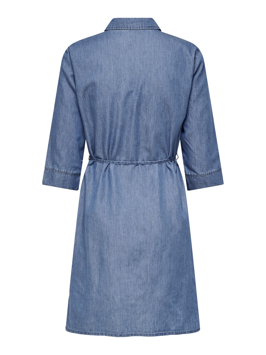 ONLY Carmakoma CARBEA Skjortekjole | Medium Blue Denim