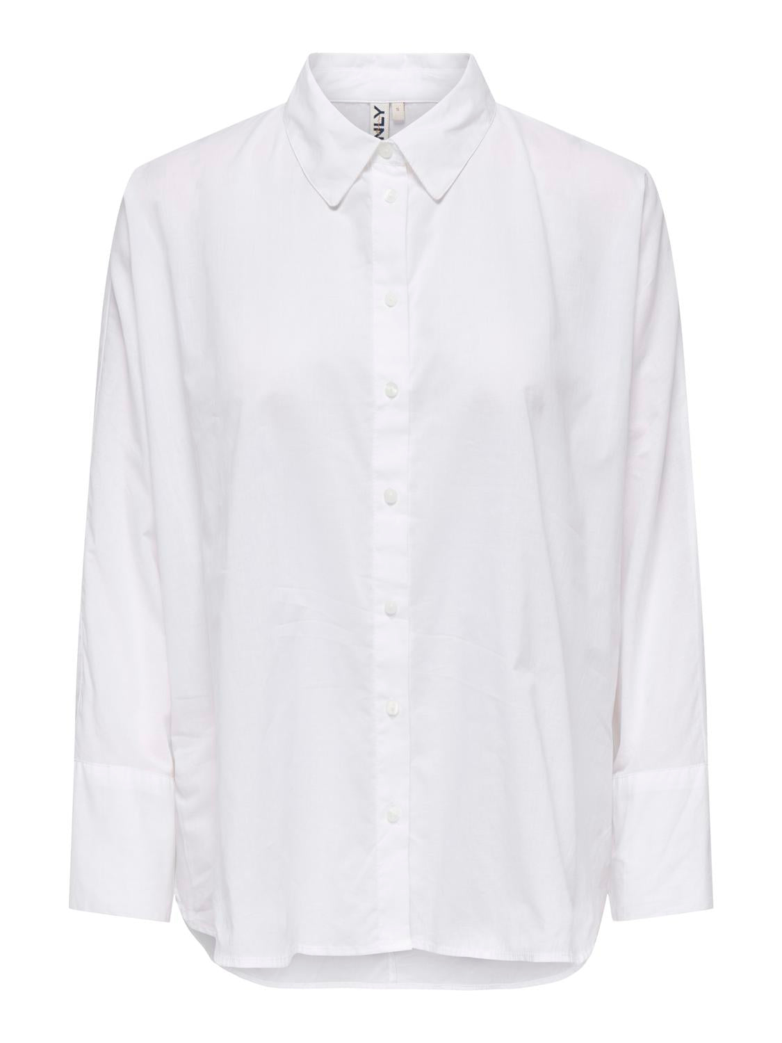 ONLY Carmakoma CARNEW Lina Grace Solid Shirt | Bright White