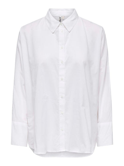 ONLY Carmakoma CARNEW Lina Grace Solid Shirt | Bright White