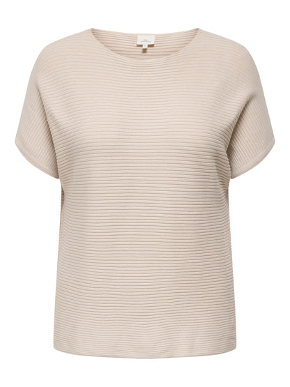 ONLY Carmakoma CARADALINE S/S PULLOVER KNT | Pumice Stone
