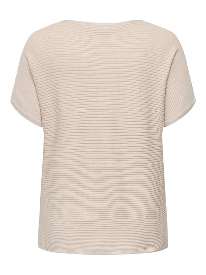 ONLY Carmakoma CARADALINE S/S PULLOVER KNT | Pumice Stone