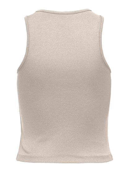 ONLY Carmakoma Pumice Stone Frosted Almond Top CARALIA S/L GLITTER O-NECK TOP JRS