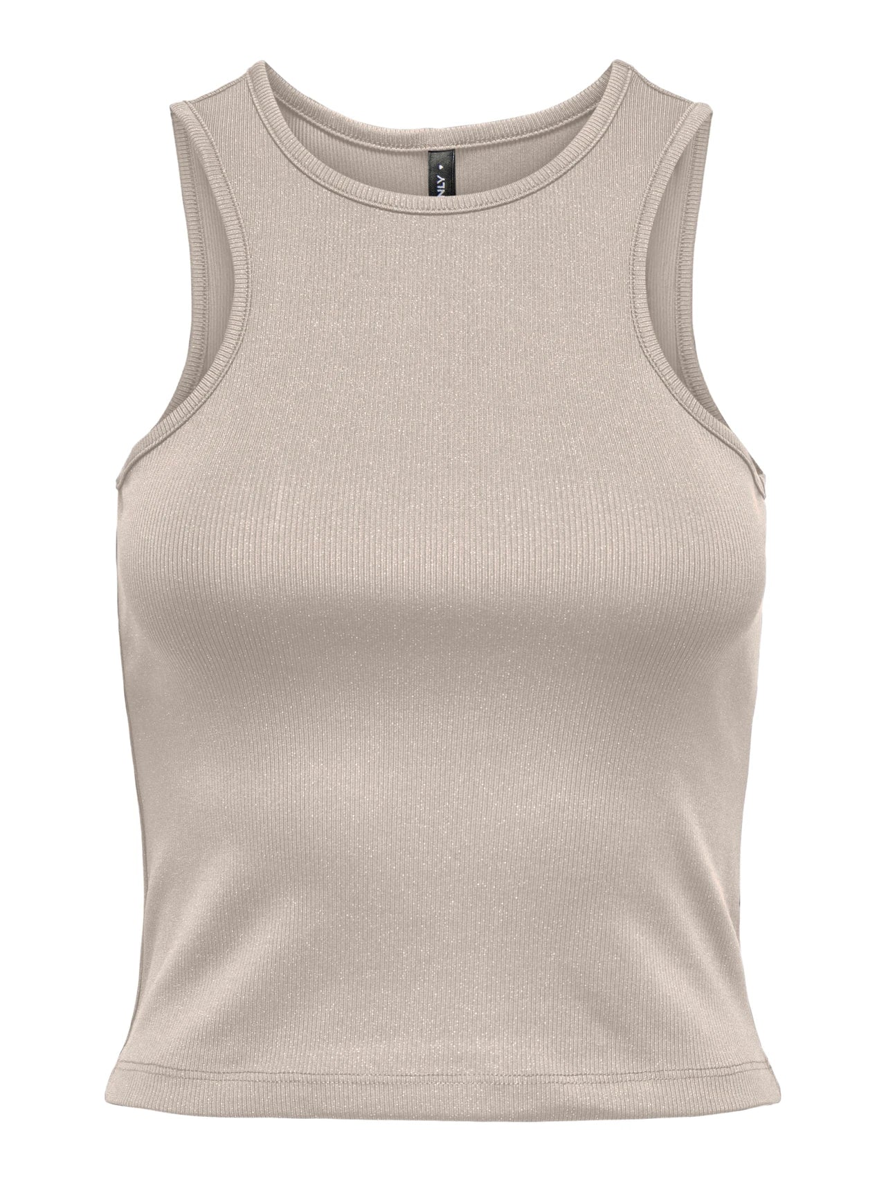 ONLY Carmakoma Pumice Stone Frosted Almond Top CARALIA S/L GLITTER O-NECK TOP JRS