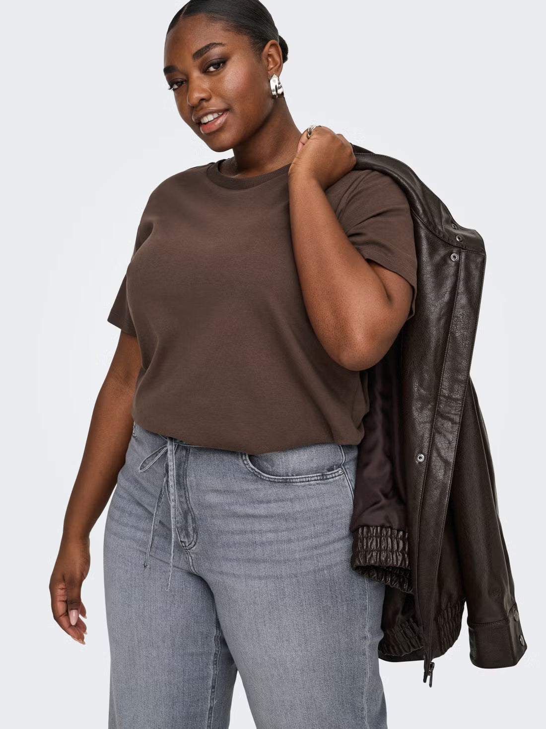 CARJEN S/S JEANS TEE JRS NOOS - Chocolate Martini