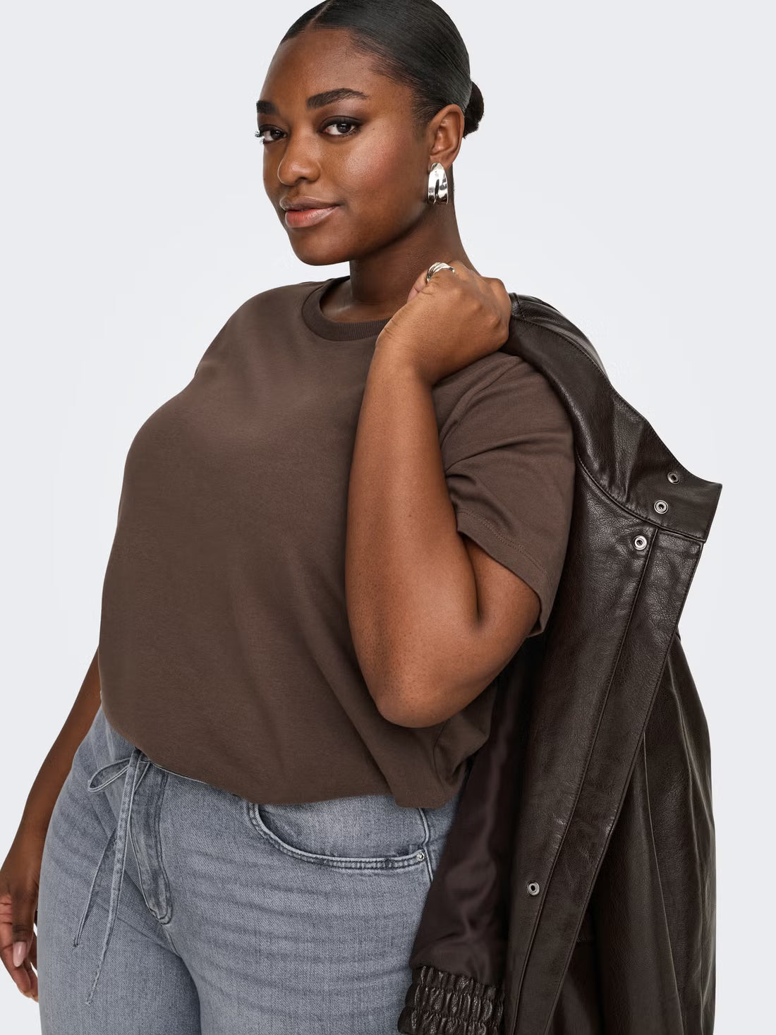 CARJEN S/S JEANS TEE JRS NOOS - Chocolate Martini