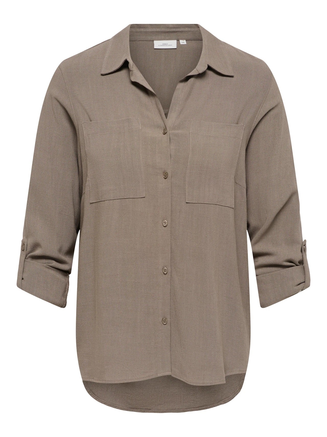 ONLY CARMAKOMA - CARSIESTA YASMIN LS LI BL SHIRT - Walnut