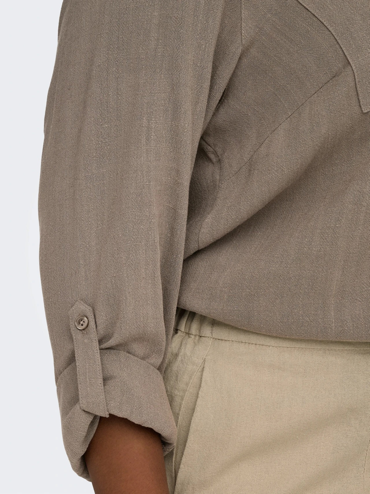 ONLY CARMAKOMA - CARSIESTA YASMIN LS LI BL SHIRT - Walnut