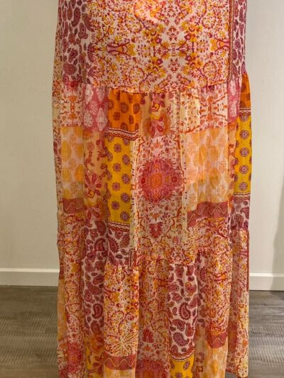 MIND by lene orange/pink nederdel