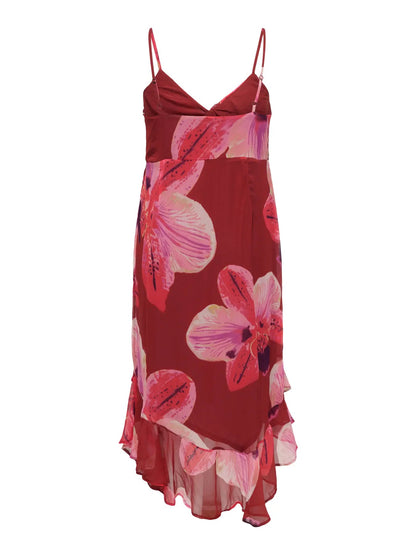 CARASTA STRAP FRILL ANKLE DRESS – Spiced Apple GIGA ORCHID