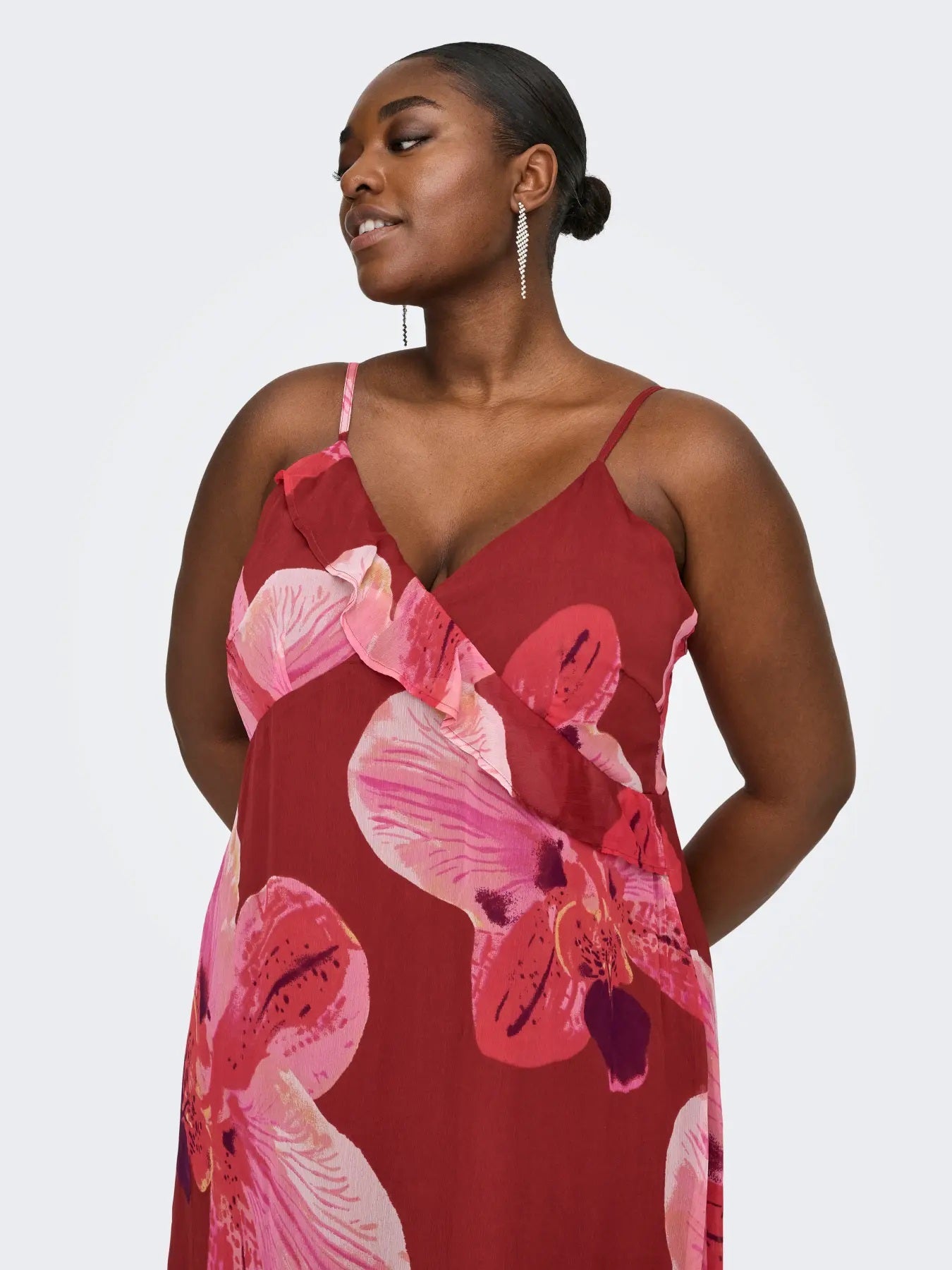 CARASTA STRAP FRILL ANKLE DRESS – Spiced Apple GIGA ORCHID
