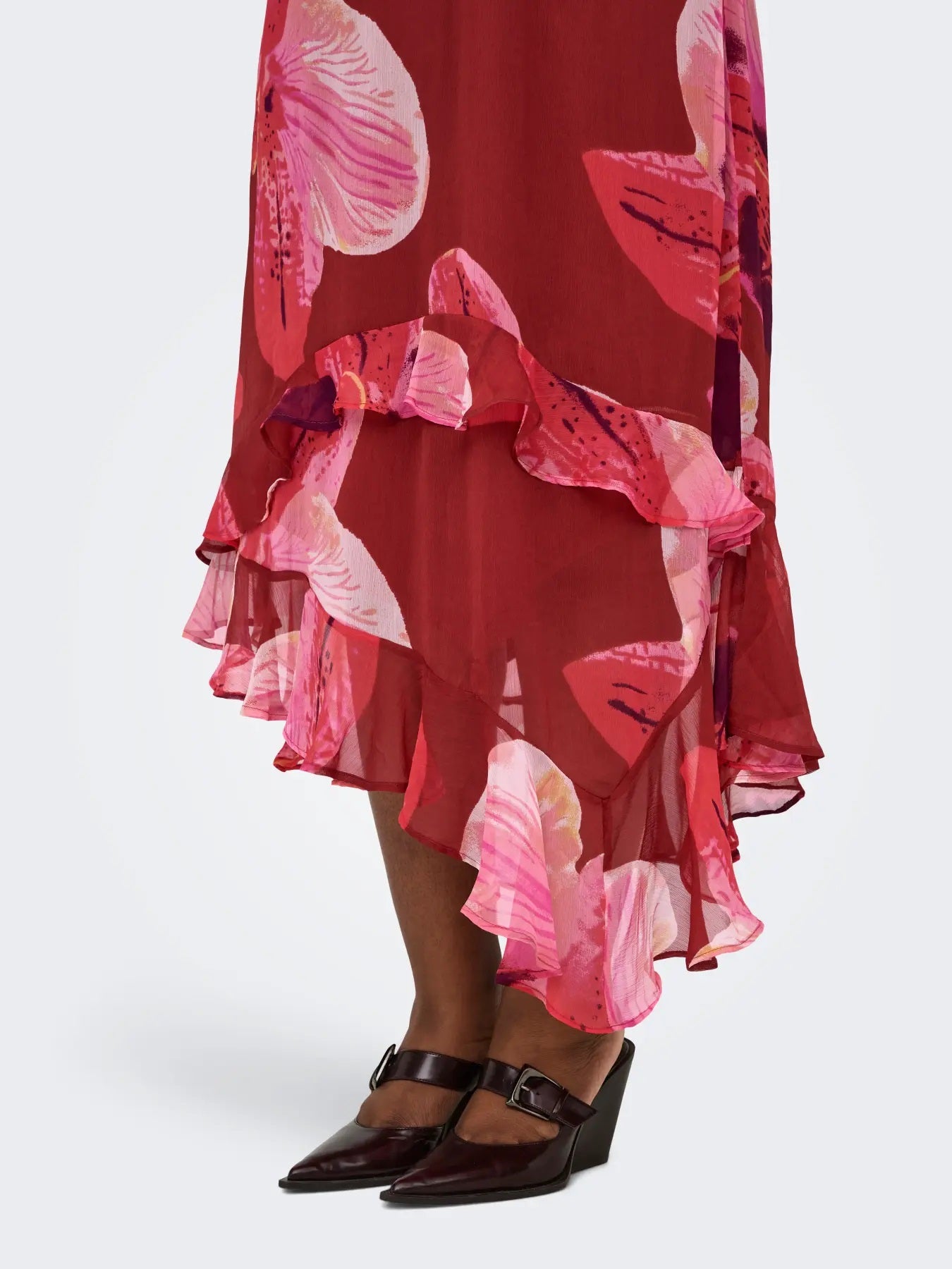 CARASTA STRAP FRILL ANKLE DRESS – Spiced Apple GIGA ORCHID
