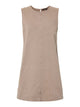 PCSALUME SL SHORT DENIM DRESS - Taupe Gray