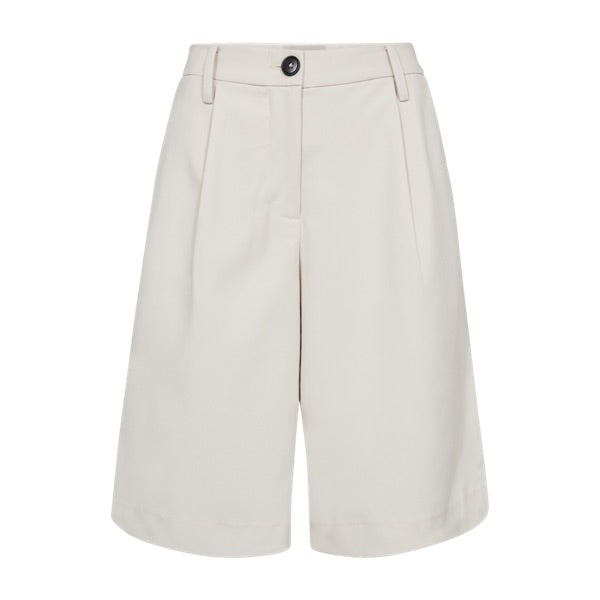 lange beige shorts med sidelommer og knap/lynlåslukning. Freequent FQMAEVE-SHORTS Moonbeam