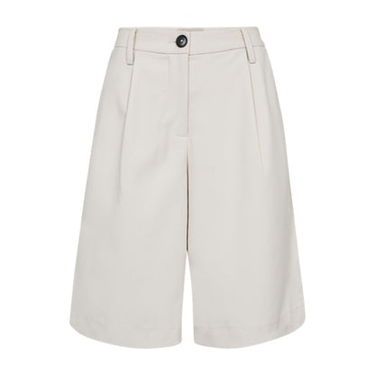 lange beige shorts med sidelommer og knap/lynlåslukning. Freequent FQMAEVE-SHORTS Moonbeam