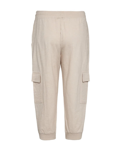 bagpå beige capribukser Freequent FQSABINA-CA-POCKET Moonbeam