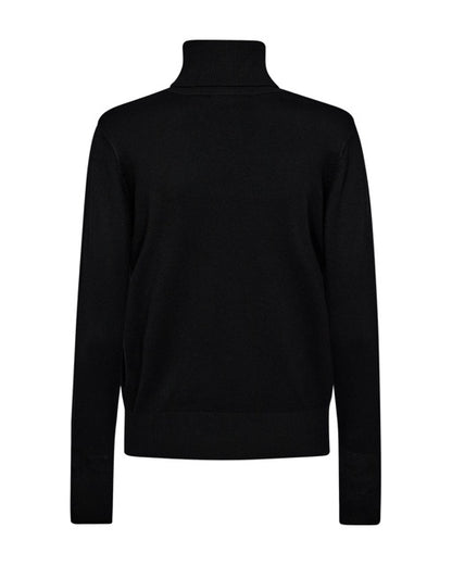 sort strik med rullekrave. Freequent FQKATIE-PULLOVER Black