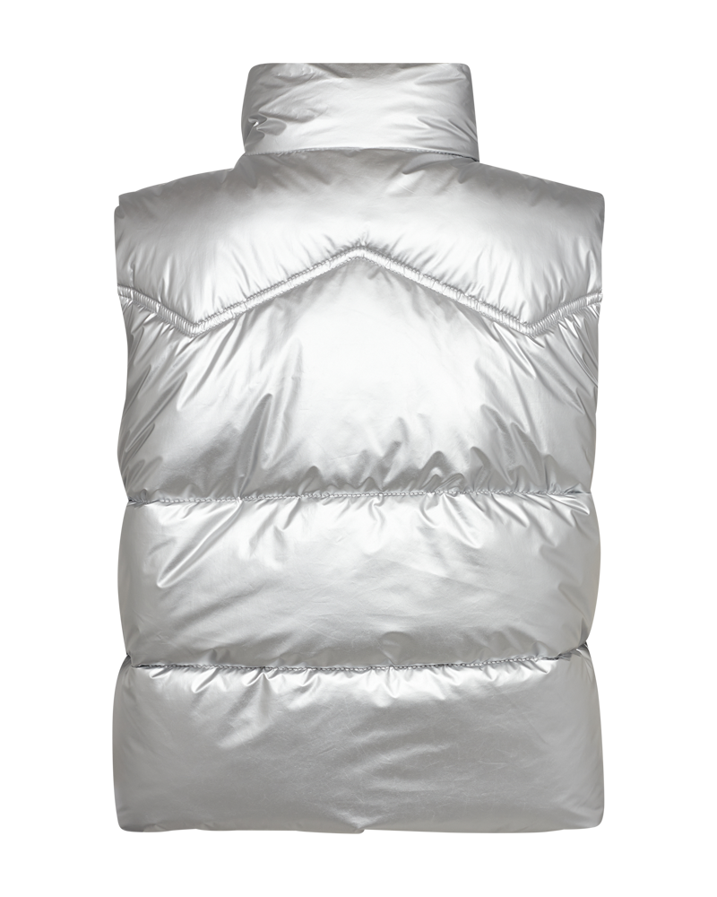 Freequent FQOLGA-WAISTCOAT kort med lynlås i sølv