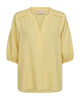 gul bluse med halvlange ærmer Freequent FQLAVA-BLOUSE Popcorn