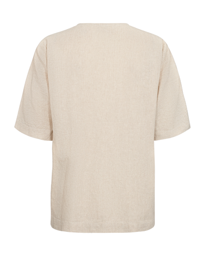Freequent FQLAVA-BLOUSE | Simply Taupe w. Off-white