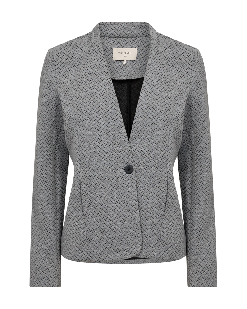 Freequent Medium Grey Mel. w. Black INDOOR JACKET | FQNANNI-JACKET