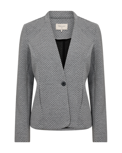 Freequent Medium Grey Mel. w. Black INDOOR JACKET | FQNANNI-JACKET