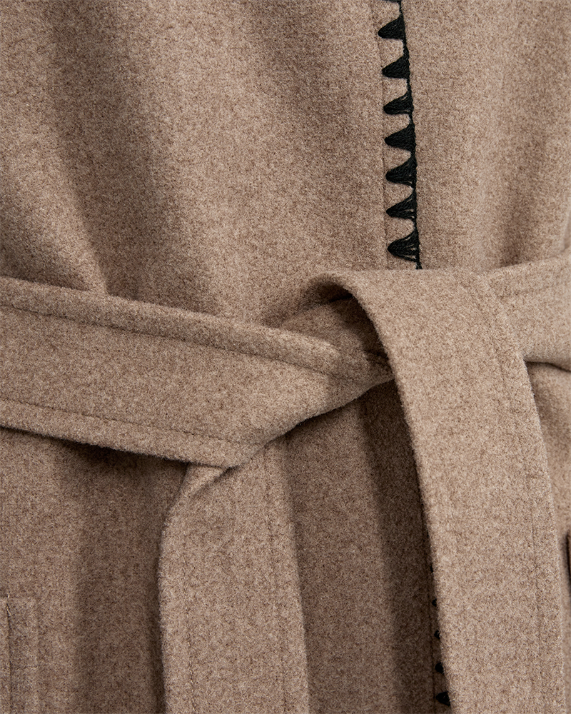 Freequent Taupe Gray Melange w. Black OUTERWEAR | FQYANNA-WAISTCOAT