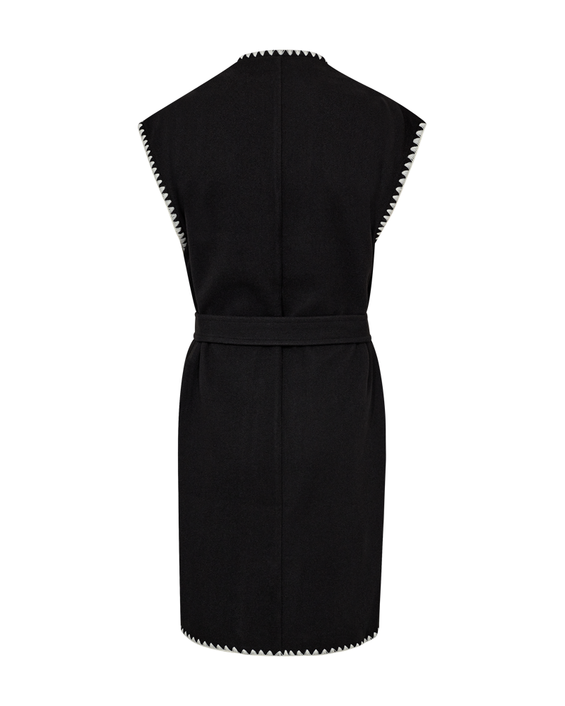 Freequent Black w. Moonbeam OUTERWEAR | FQYANNA-WAISTCOAT