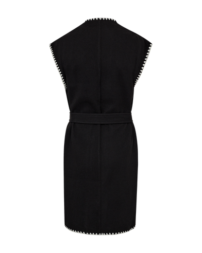 Freequent Black w. Moonbeam OUTERWEAR | FQYANNA-WAISTCOAT