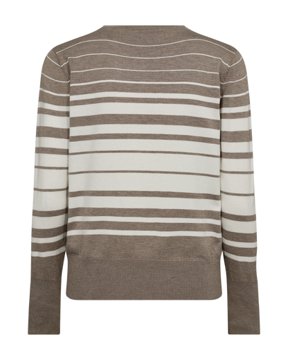 Freequent Simply Taupe Ml w Star Off-whi PULLOVER | FQKATIE-PULLOVER