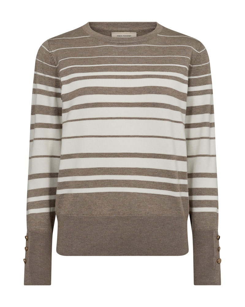 Freequent Simply Taupe Ml w Star Off-whi PULLOVER | FQKATIE-PULLOVER