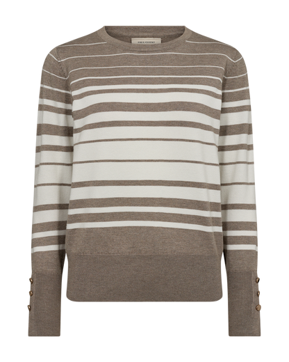 Freequent Simply Taupe Ml w Star Off-whi PULLOVER | FQKATIE-PULLOVER