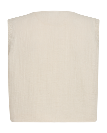 Freequent Moonbeam w. Star Off-white | FQBOHEA-WAISTCOAT