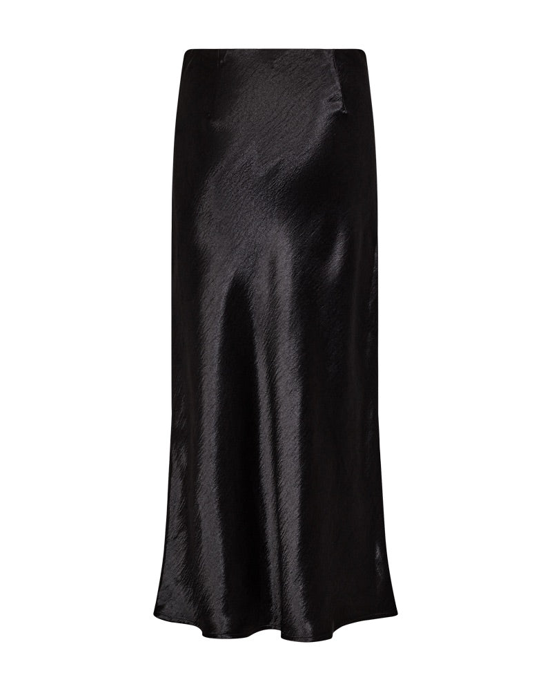 lang sort satinnederdel Freequent FQBIMBA-SKIRT Black
