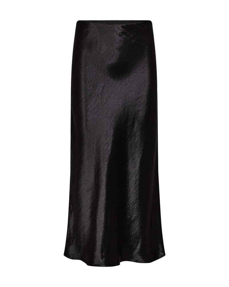 lang sort satinnederdel Freequent FQBIMBA-SKIRT Black