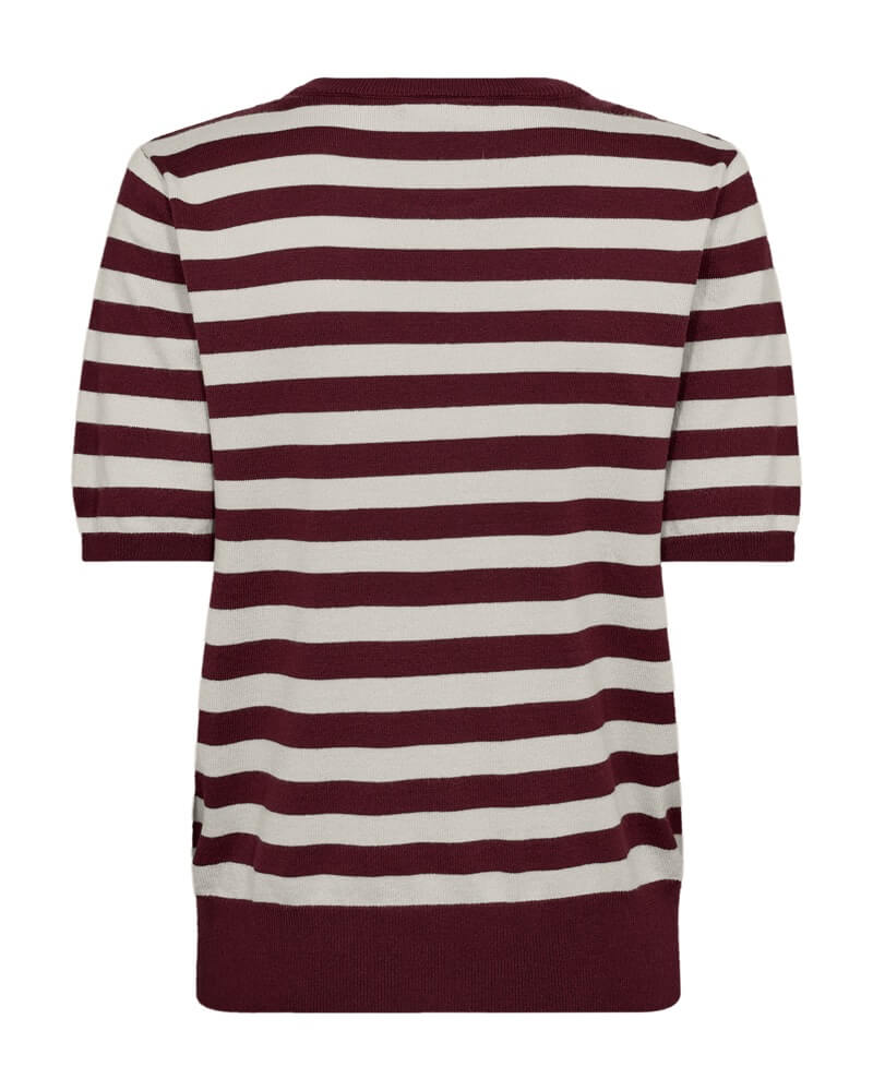 bagpå kortærmet strik t-shirt Freequent FQJOEL-PULLOVER Port Royale w Moonbeam