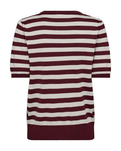 bagpå kortærmet strik t-shirt Freequent FQJOEL-PULLOVER Port Royale w Moonbeam
