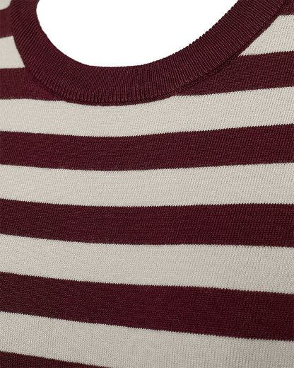 rund hals på kortærmet strik t-shirt Freequent FQJOEL-PULLOVER Port Royale w Moonbeam