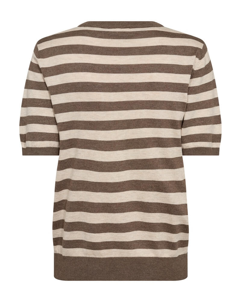 bagpå kortærmet strik t-shirt Freequent FQJOEL-PULLOVER Morel w. Moonbeam