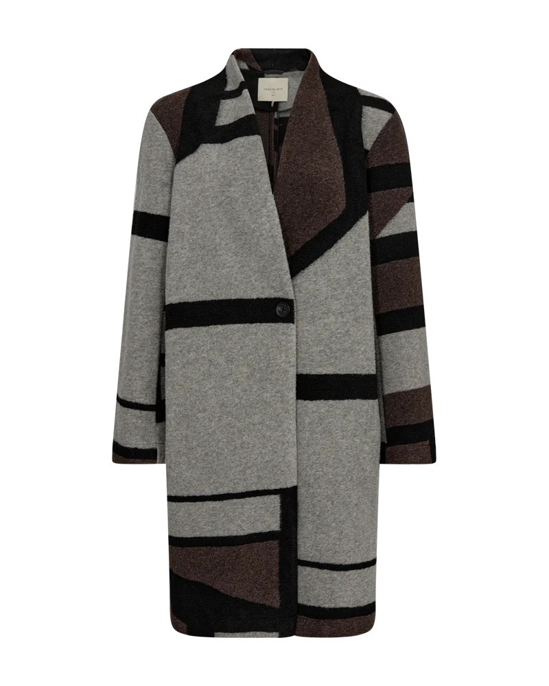 Freequent FQNOELLE-JACKET | Light Grey Melange w. Black