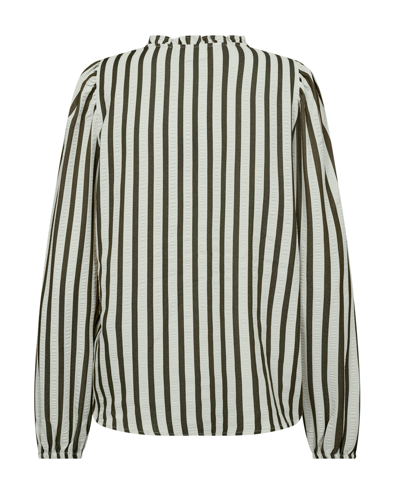 Freequent FQNOTO-BLOUSE | Star Off-white w Winter Moss