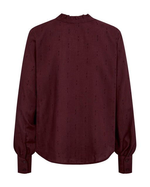 bordeaux rød skjortebluse Freequent FQRAYA-SHIRT Port Royale