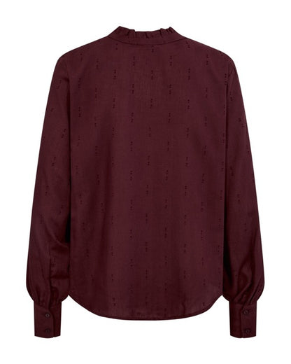 bordeaux rød skjortebluse Freequent FQRAYA-SHIRT Port Royale