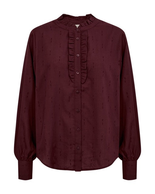 bordeaux rød skjortebluse Freequent FQRAYA-SHIRT Port Royale