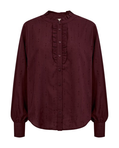 bordeaux rød skjortebluse Freequent FQRAYA-SHIRT Port Royale