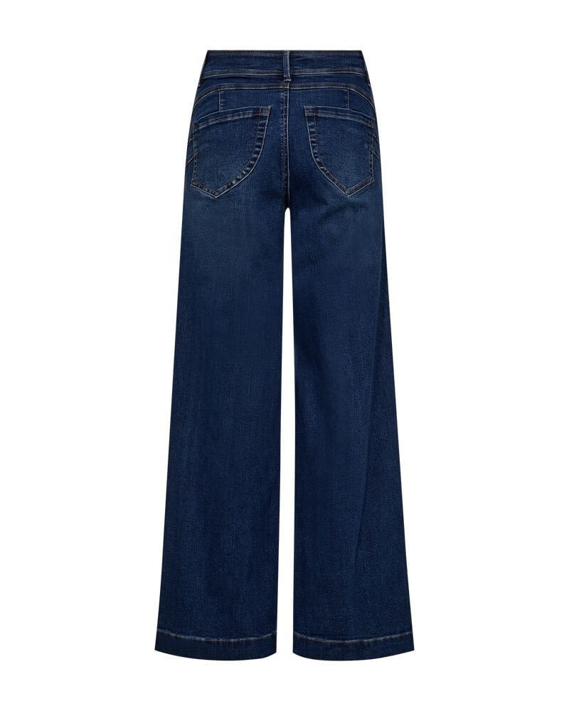 baglommer på mørkeblå jeans Freequent FQLOPEZ-JEANS Dark Blue Denim